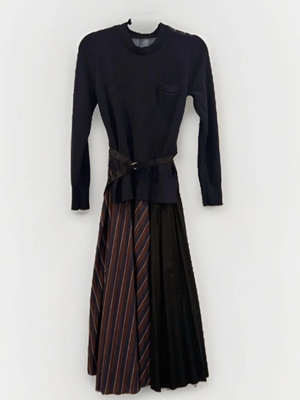 Sacai mixed media dress, Size 1, Model 18-03840